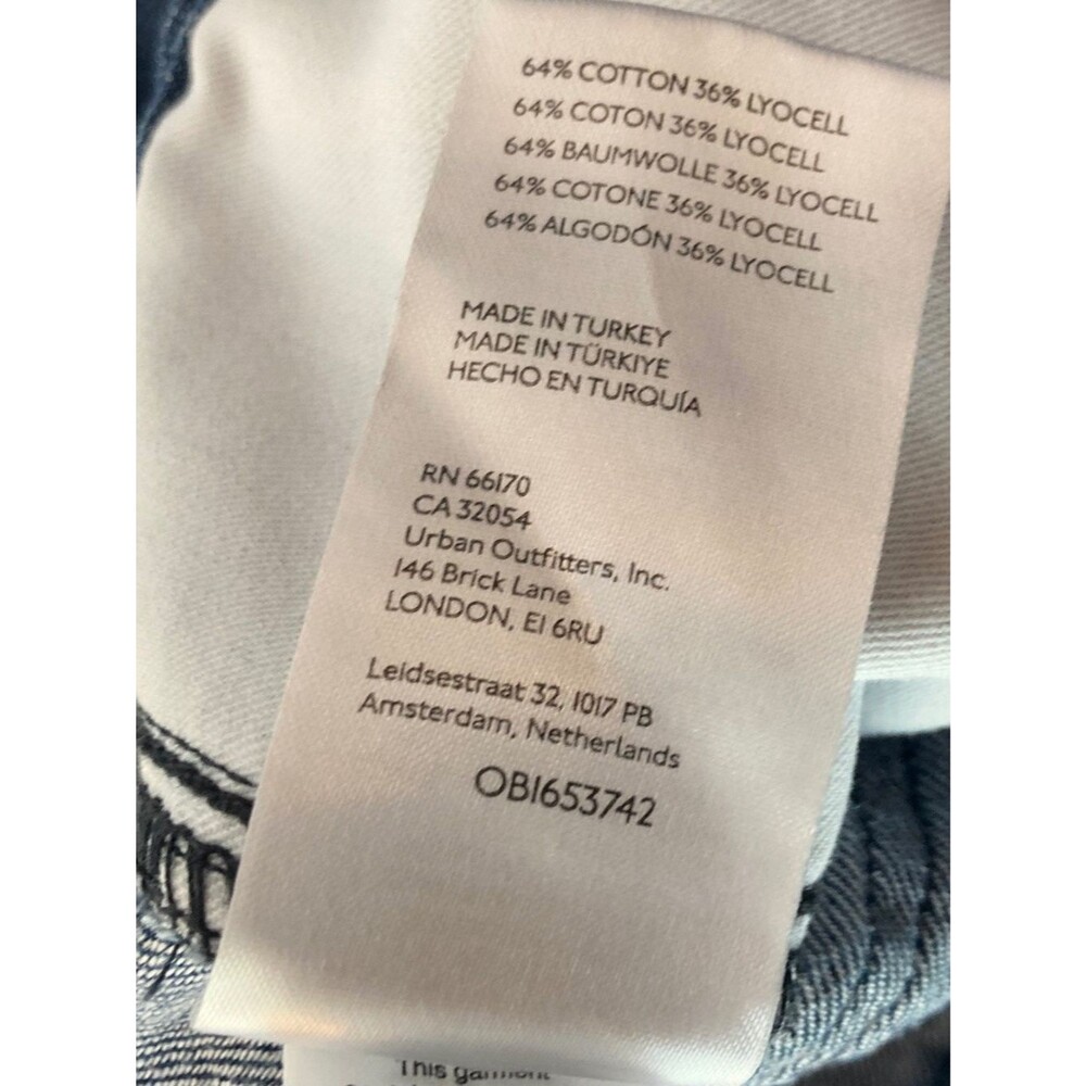 Pilcro by Anthropologie Utility Tie Ankle Denim Cargo Jeans Women 27 Relaxed - Picture 9 of 9